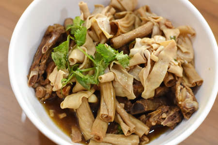 Traditional stewed duck in Chinese gravyの写真素材