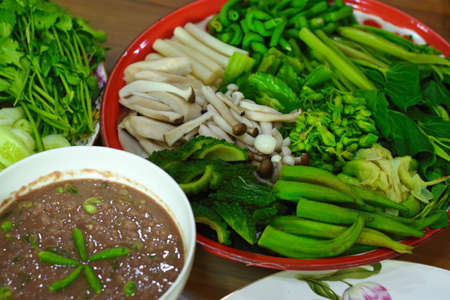 Spicy Shrimp Paste Dip setの写真素材