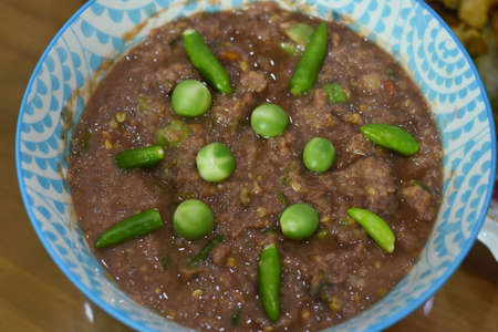 Spicy Shrimp Paste Dip setの写真素材