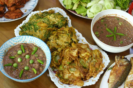 Spicy Shrimp Paste Dip setの写真素材