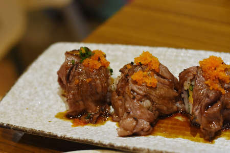 mixed sushi japanese food styleの写真素材