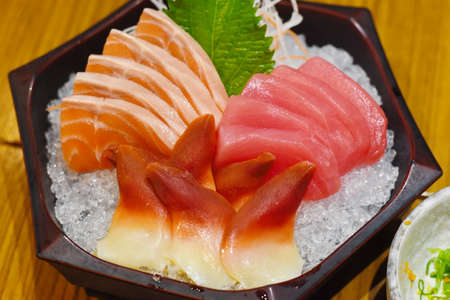 delicious fresh fish sashimi japanese foodの写真素材