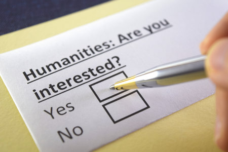 One person is answering question about humanities.の写真素材