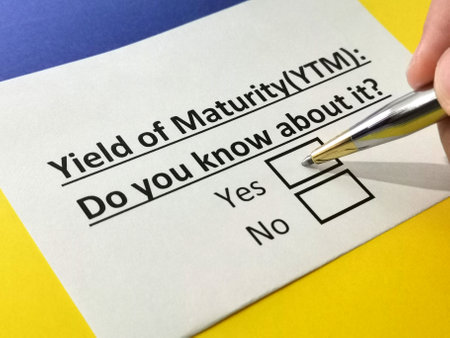 One person is answering question about yield of maturity.の写真素材