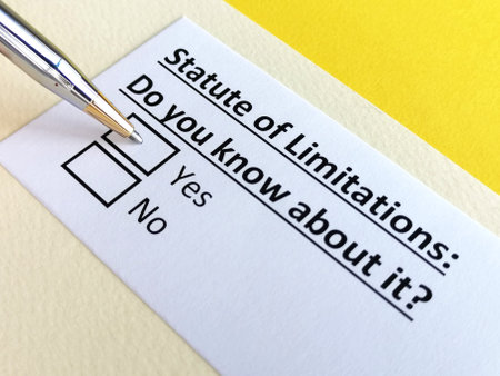 One person is answering question about statute of limitations.の写真素材
