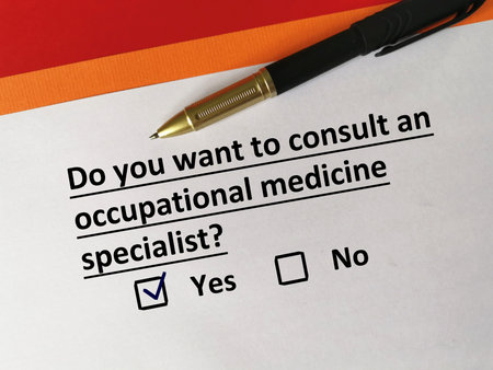One person is answering question about medical specialist. He needs to consult an occupational...