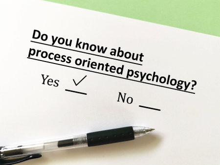 One person is answering question about psychotherapy. The person knows about process oriented psychologyの写真素材