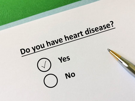 One person is answering question about erectile dysfunction. The person has heart disease.