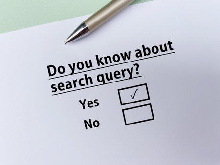 A person is answering question about artificial intelligence. He knows about search query.の写真素材