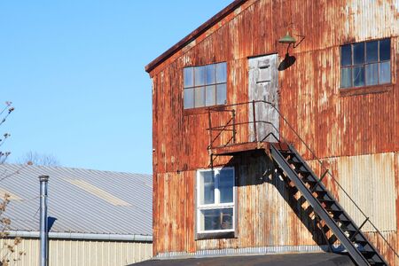 Rusty industrial buildingの写真素材