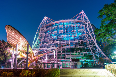 The tropical Rain Forest Greenhouse in Taichung Botanical Garden of the National Museum of Natural Science.のeditorial素材