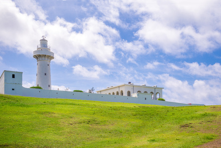 Eluanbi lighthouse at kenting, pingtung, Taiwanの写真素材
