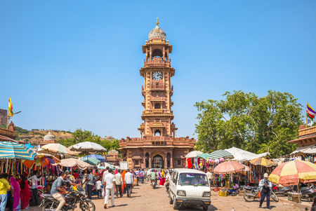Sardar Market and Ghanta ghar Clock tower, jodhpurのeditorial素材