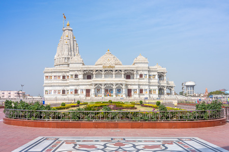 Prem Mandir, The Temple Of Divine Love, at the holy city, Mathuraのeditorial素材