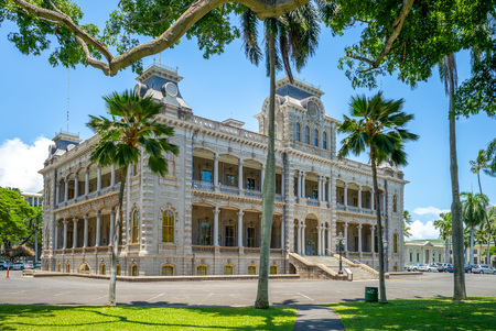 Iolani Palace in Honolulu, Hawaii, USのeditorial素材
