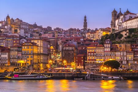 Ribeira Square at Porto by Douro River, Portugalの写真素材