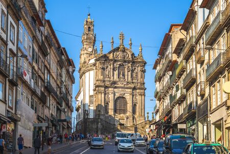 Clerigos Tower and Church at porto, portugalの写真素材