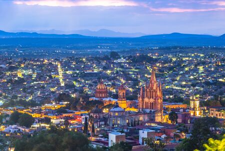 scenery of san miguel de Allende in mexicoの写真素材