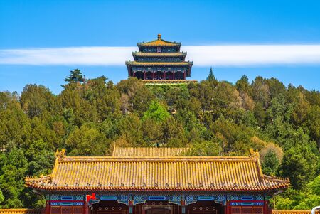 Jingshan Park, an imperial park in beijing, chinaのeditorial素材