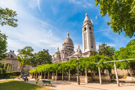 The Basilica of the Sacred Heart of Paris, franceのeditorial素材
