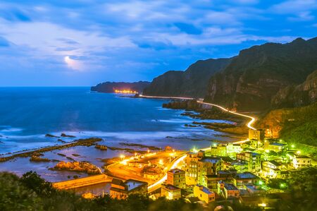 scenery of northern coast and nanya village in taipei, taiwanの写真素材