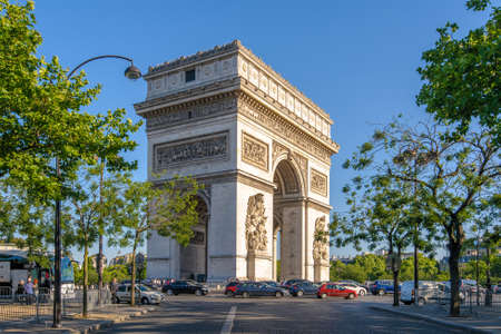 Arc de Triomphe (Triumphal Arch) in Paris , Franceのeditorial素材