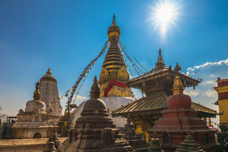 Swayambhunath, monkey temple in kathmandu, nepal