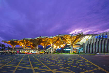 August 3, 2020: Hualien railway station located in hualien city, taiwan. was rebuilt in 2018. It is the terminal station of North link line and the starting station of Taitung line.のeditorial素材