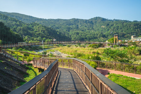 scenery of nanjiang riverside park in nanzhuang township, taiwan