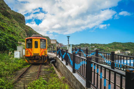 Scenery of Badouzi railway station in keelung city, taiwanのeditorial素材