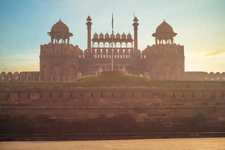 Lahori Gate of red fort, Lal Qila, in old delhi, indiaのeditorial素材