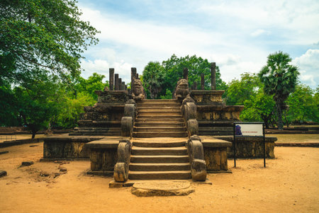 Audience Hall at Polonnaruwa Ancient cityのeditorial素材