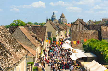 June 13, 2015: Provins Medieval Festival taken place in town of provins during mid June since 1984, is the biggest one in france.のeditorial素材