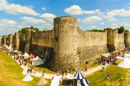 June 13, 2015: Provins Medieval Festival taken place in town of provins during mid June since 1984, is the biggest one in france.のeditorial素材