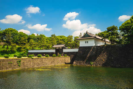 kikyomon gate of tokyo Imperial Palace in japanのeditorial素材