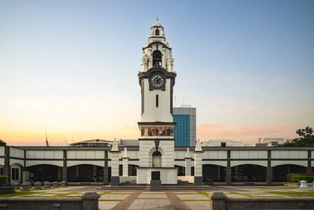 Birch Memorial Clock Tower in Ipoh, Kinta District, Perak, Malaysiaのeditorial素材