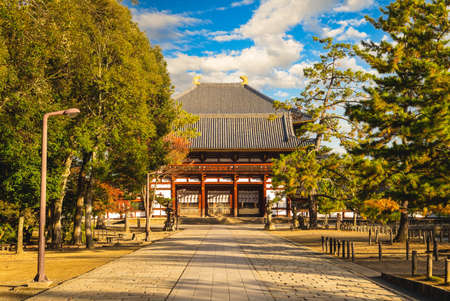 middle gate of todaiji, Eastern Great Temple, in nara, japanのeditorial素材