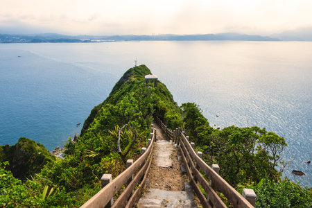 view over the peak of keelung islet in Keelung, taiwan