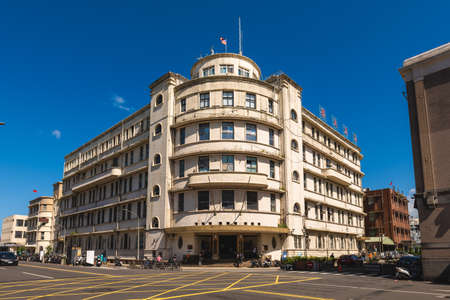 October 4, 2021: Former Keelung Harbor Marine Administration Bureau, Joint Office Building, was built in 1930 in keelung, taiwan, It was renamed the Keelung Harbor Building in 1947.のeditorial素材