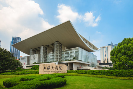 July 27, 2018: Shanghai Grand Theatre, opened on August 27, 1998 and located in huangpu district of shanghai, china, is one of the largest and best equipped automatic stages in the world.のeditorial素材