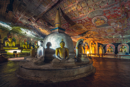 Dambulla cave temple, unesco heritage site in sri lankaのeditorial素材