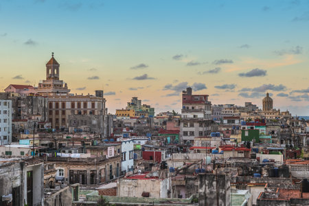skyline of Havana (Habana), capital of Cubaのeditorial素材