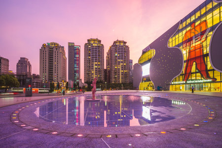 October 20, 2020: National Taichung Theater, an opera house located in the seventh Redevelopment Zone of Taichung city, Taiwan. It was contracted on 11 November 2009 and officially opened in 2016.のeditorial素材