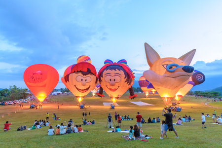 Taiwan international balloon festival in Luye Gaotaiのeditorial素材
