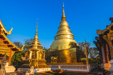 Stupa at Wat Phra Singh in Chiang Mai, Thailand