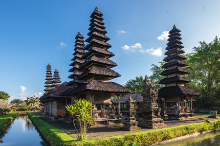 Pura Taman Ayun, a Balinese temple and garden in Mengwi subdistrict in Badung Regency, Bali, Indonesia.の写真素材