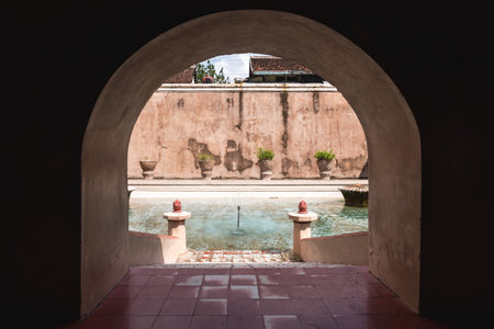 Taman Sari Water Castle, former royal garden of the Sultanate of Yogyakarta in Indonesiaのeditorial素材