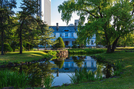 Hoheikan, a historical building in Nakajima Park, Sapporo, Japan. Translation: Hoheikanのeditorial素材