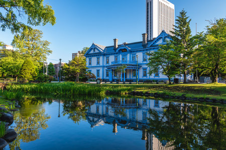Hoheikan, a historical building in Nakajima Park, Sapporo, Japan. Translation: Hoheikanのeditorial素材