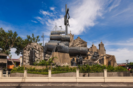 May 2, 2023: Heritage of Cebu Monument in Cebu city, Philippines was built by the local artist, Eduardo Castrillo. Its construction started in July 1997 and finished in December 2000.のeditorial素材
